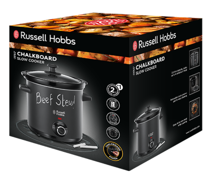 Russell Hobbs RH24180 Chalk Board Slow Cooker 3.5L - Black - Zoom Image 7