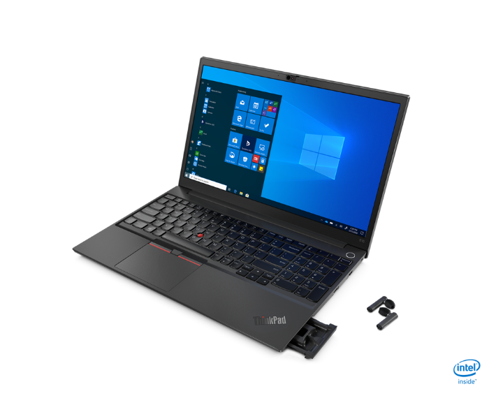 Lenovo 20TD000EGR Thinkpad E15 15.6 Inch FHD Intel Core i7-1165G7 Processor 8GB DDR4 RAM 512GB SSD Integrated Intel Iris Xe Graphics DOS - Black - Zoom Image 2