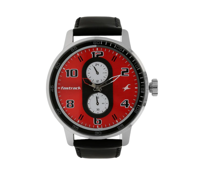 Fastrack 3159SL01 Motorheads Leather Analog Watch - Silver - Zoom Image 1