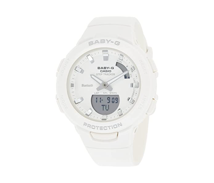 Casio BSA-B100-7ADR Baby G Analog-Digit Watch for Women - White - Zoom Image 1