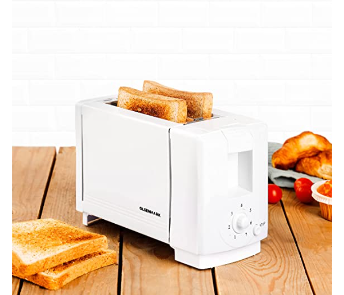 Olsenmark OMBT2492 2 Slice Bread Toaster - White - Zoom Image 2