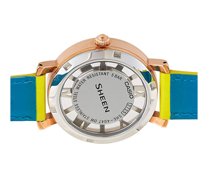 Casio SHE-4047PGL-9AUDR Sheen Analog Watch for Women - Yellow - Zoom Image 2