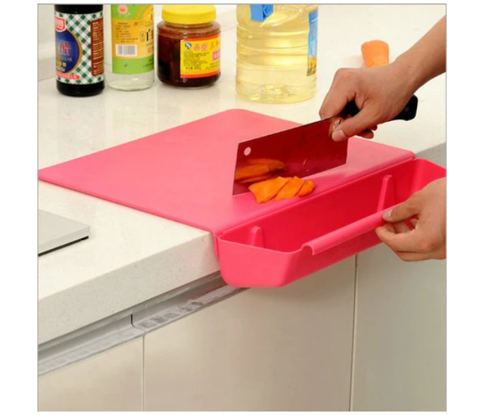 KB-211 2 in 1 Cutting Board with Removable Slot Bin - Pink - Zoom Image 1