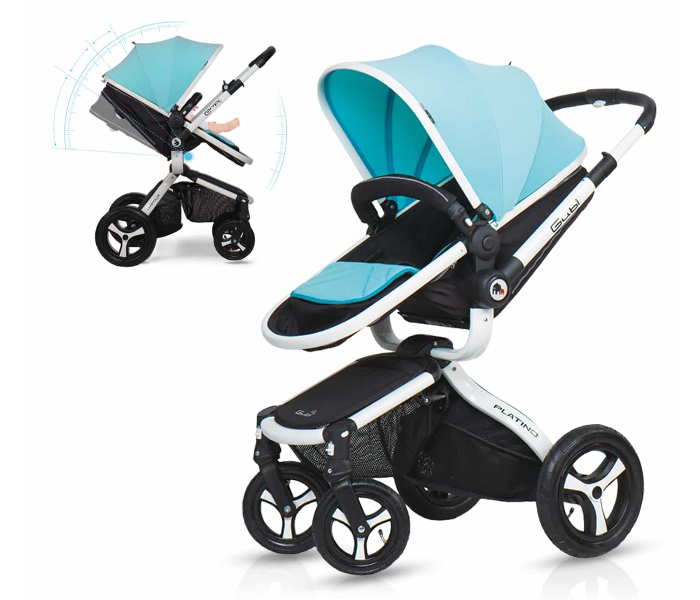 Gubi 108-b Pretty New High Landscape Single Strollers For Babies - Light Blue - Zoom Image