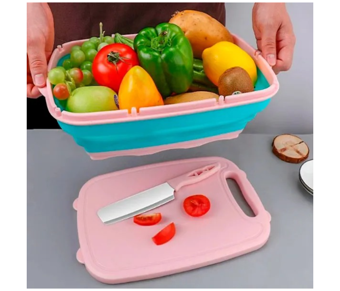 9 in 1 Multi-Functional Portable Kitchen Slitting Planer - Pink and Blue - Zoom Image 1