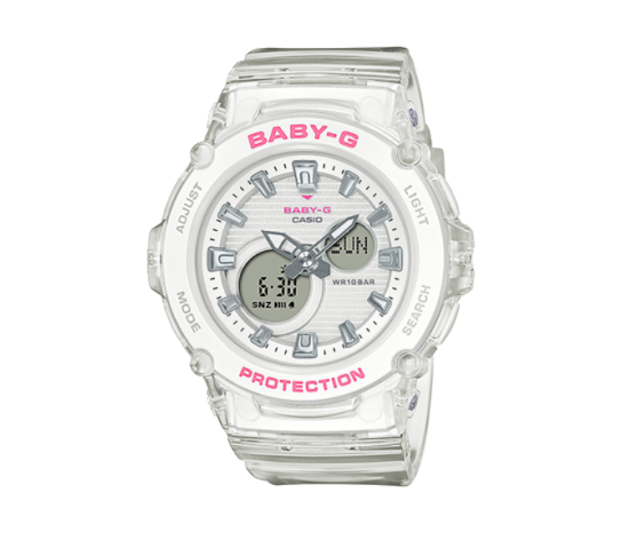 Casio BGA-270S-7ADR Baby-G Analog-Digital Watch for Women - White - Zoom Image