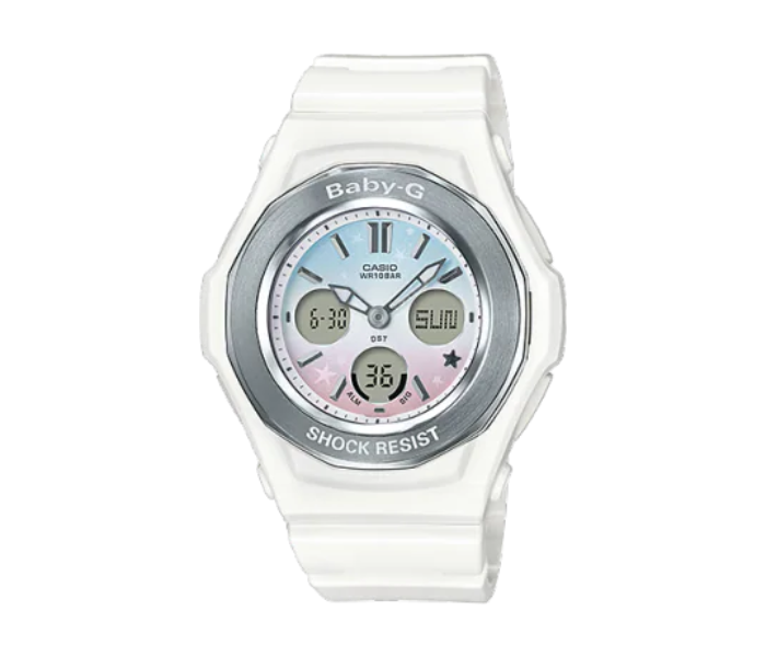 Casio BGA-100ST-7ADR Baby-G Analog-Digital Watch for Women - White - Zoom Image