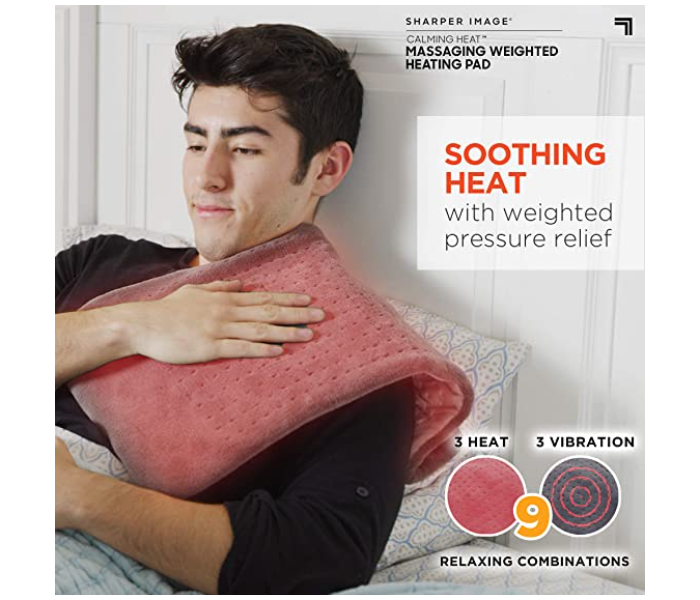 Galaxy Ocean Calming Heat Massaging Weighted Electric Heating Pad wiith Massaging Vibrations - Zoom Image 2