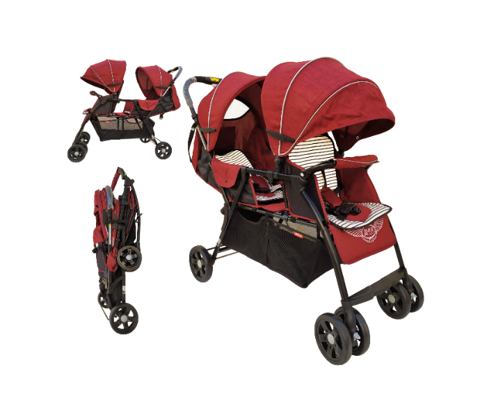 Back To Front Twin 130 -r Stroller for Babies - Red - Zoom Image