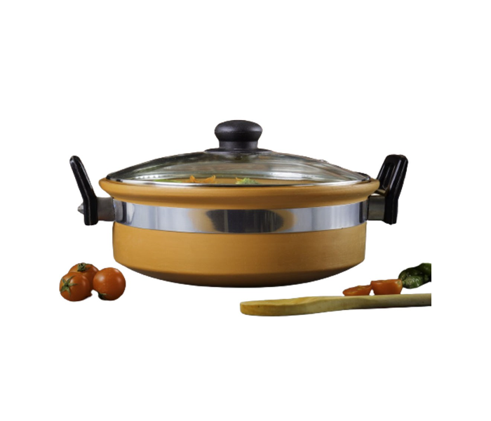 Olsenmark OMCP6015 Traditional Cookware Clay Handi with Glasslid - Silver - Zoom Image