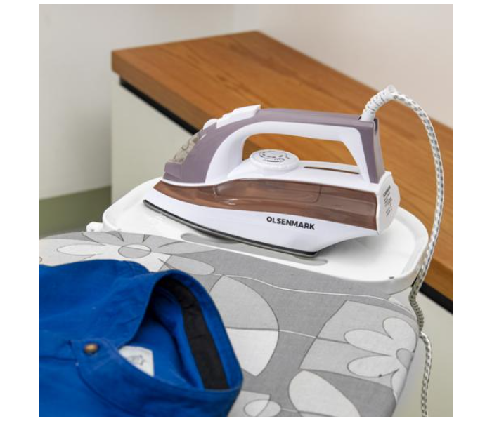 Olsenmark OMSI1828 1600 Watts Steam Iron - Brown and White - Zoom Image 2