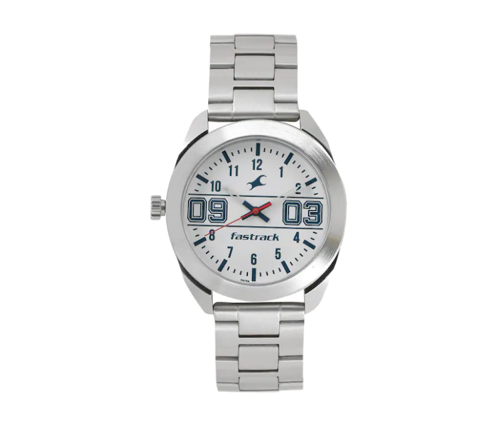 Fastrack 3175SM01 Varsity Stainless Steel Analog Watch - Silver - Zoom Image 1