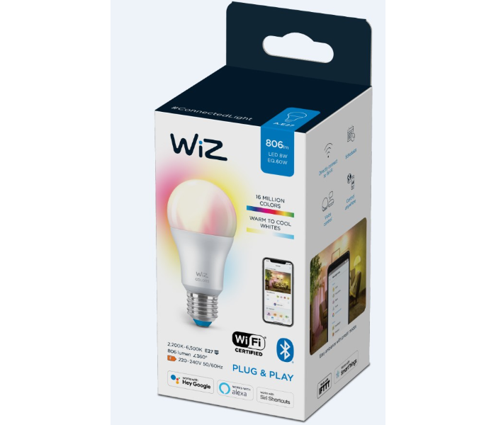 Wiz Wi-Fi Color+TunableWhite/9W A60 Smart Bulb - Zoom Image