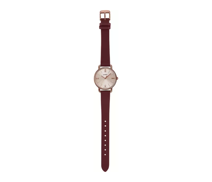 Casio LTP-E414PL-5ADF Enticer Analog Watch for Women - Maroon - Zoom Image 6