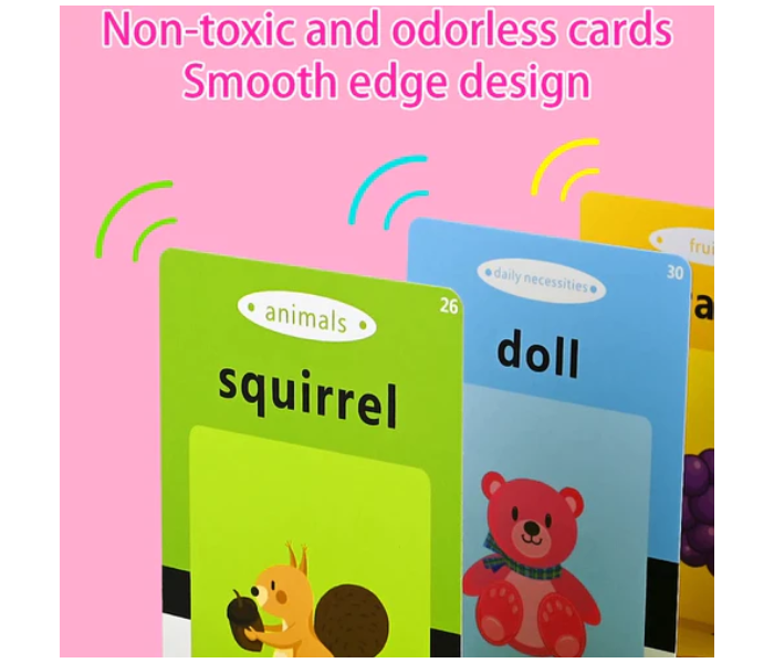 KF-71 Early Education English Arabic Flash Cards Learning Machine with Sound for Kids - Pink - Zoom Image 5