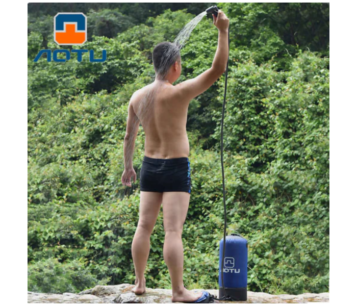 Notu AT-6639 Non-electric Outdoor Camping Portable Pressure Shower - Blue and Black - Zoom Image 4