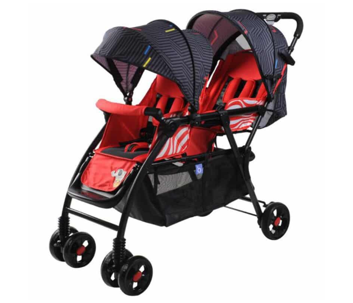 Safe And Effective Bbh 111 -r Twin Back To Front Stroller for Babies - Red - Zoom Image