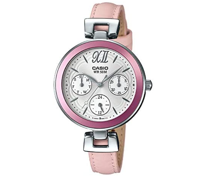 Casio LTP-E407L-4AVDF Analog Watch for Women - Pink - Zoom Image