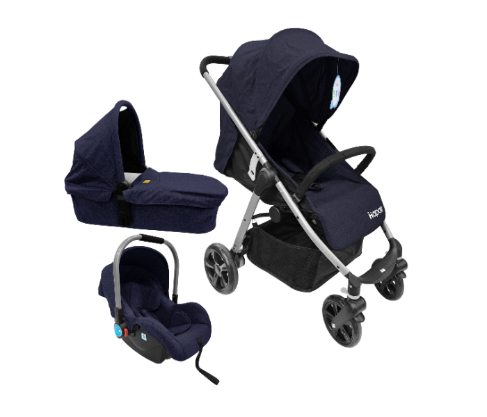 Mapair 115 -db Easy 3 In 1 Single Stroller For Babies - Dark Blue - Dark Blue - Zoom Image