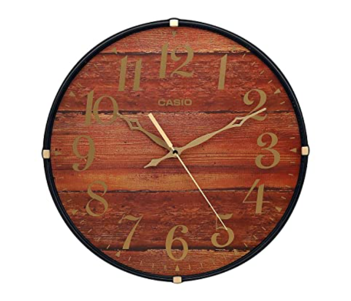 Casio IQ-81-5BDF Round Wall Clock - Brown - Zoom Image 1