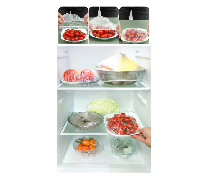 PP-13 Disposable Pack of 50 Pieces Plastic Wrap Elastic Food Lid Cap - Zoom Image 6