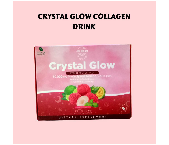 Crystal Glow CGL01 Lychee Fruit Extract Hydrolyzed Marine Collagen Drink  - Zoom Image 1