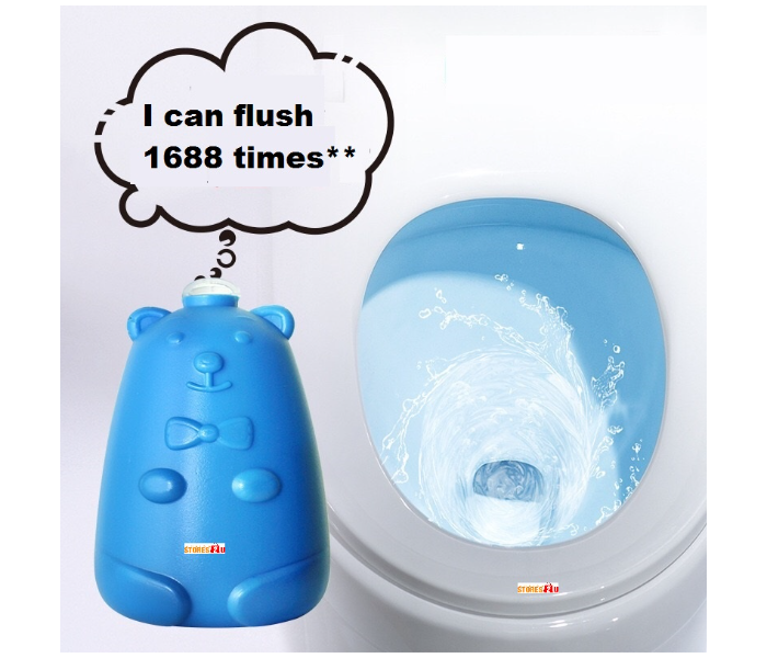 Galaxy 200g Toilet Bowl Flush Cleaner Bear Style Toilet Blocks - Blue - Zoom Image 2