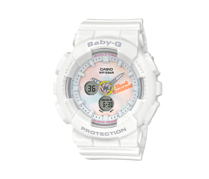 Casio BA-120T-7ADR Baby-G Analog-Digital Watch for Women - White - Zoom Image