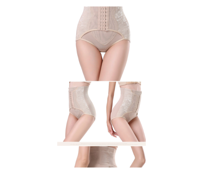 Women Large Sized Postpartum High Waist Abdomen Pants - Beige - Zoom Image 3