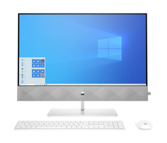 HP 256H3EA Pavilion 27 D0008NE All In One 27 Inch FHD Intel Core i7 10700T Processor 16GB DDR4 RAM 512GB SSD Intel UHD Graphics 630 Windows 11 Home - White - Zoom Image 1