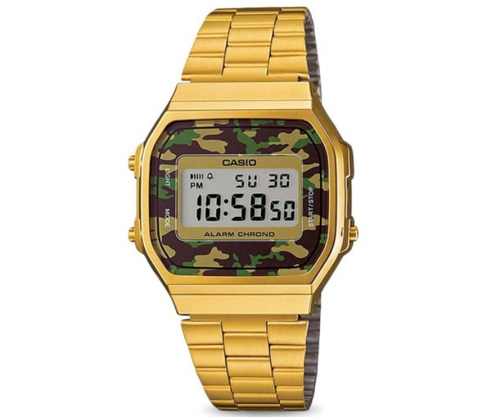 Casio A168WEGC-3DF Vintage Unisex Digital Watch - Gold - Zoom Image 1