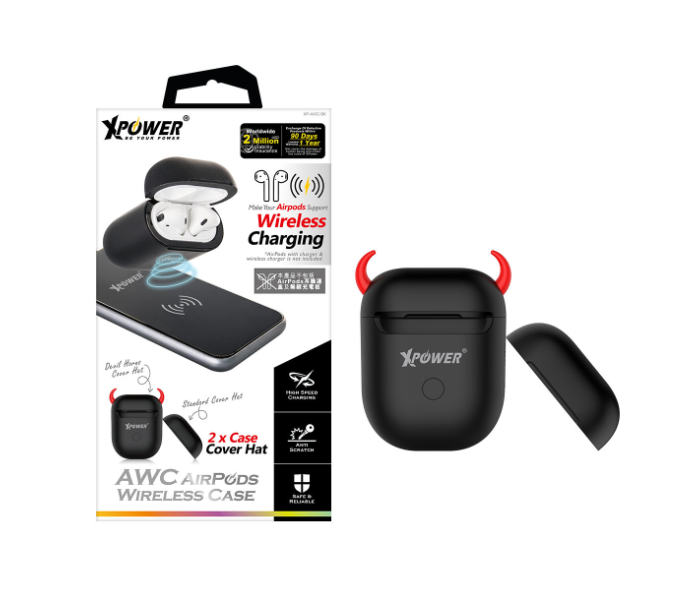 XPower AWC AirPods Wireless Case - Black - Zoom Image