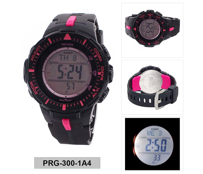 Casio PRG-300-1A4DR ProTrek Digital Sports Watch for Men - Black - Zoom Image 3