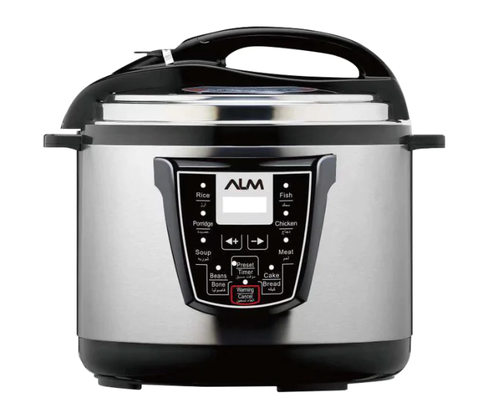 ALM ALM-C-12 Litre Electric Pressure Cooker - Silver and Black - Zoom Image