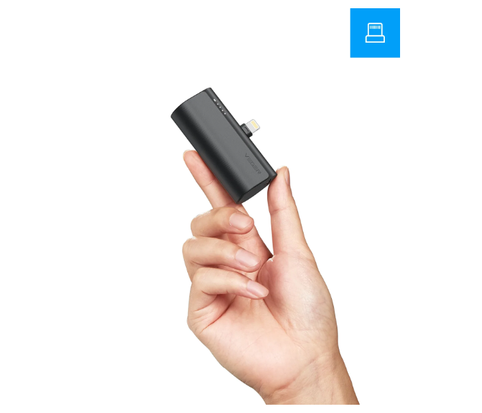 Veger 0556P Built-in Connector Mini Fast Charging 5000mAh Power Bank - Black - Zoom Image 1