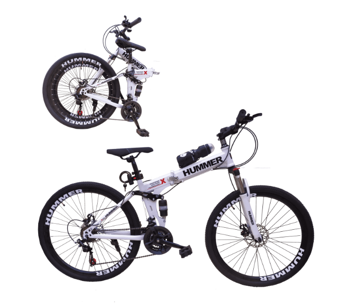 Hummer 24 -w Better Folding Wire Bicycle 24 Inch Bicycle for Kids - White - Zoom Image