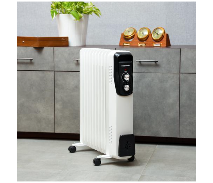 Olsenmark OMRH1843 2600 Watts 13 Fins Heating Oil Filled Radiator - White and Black - Zoom Image 6