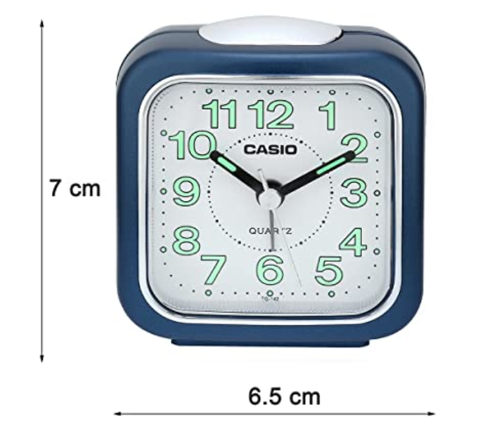 Casio TQ-142-2DF Abstract Analog Table Clock - Blue - Zoom Image 5