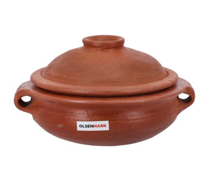 Olsenmark OMCP6005 Traditional Cookware Uruli Chaty and Lid - Brick Red - Zoom Image 1