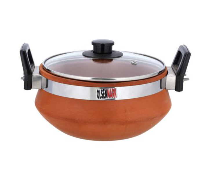 Olsenmark OMCP6020 Traditional Cookware Clay Non-Veg Handi - Silver - Zoom Image 1