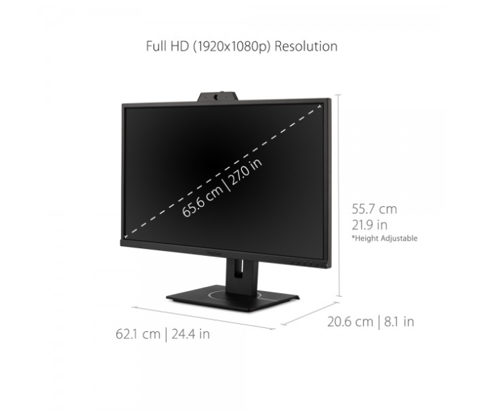 ViewSonic VG2740V 27 Inch 1080p Ergonomic IPS Monitor - Black - Zoom Image 5