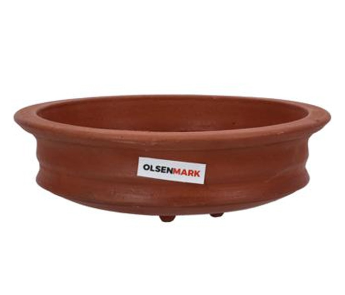 Olsenmark OMCP6010 Traditional Clay Cookware Uruli Chati - Brick Red - Zoom Image 1