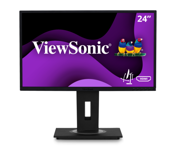 ViewSonic VG2448 24 Inch 1080p Ergonomic 40-Degree Tilt IPS Monitor - Black - Zoom Image 1