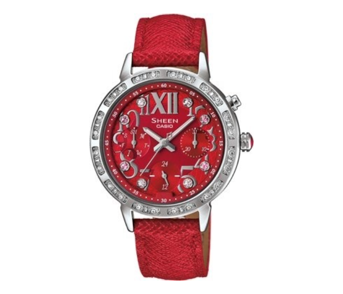 Casio SHE-3036L-4AUDR Analog Watch for Women - Red - Zoom Image