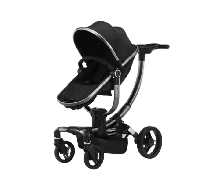 Multipurpose 114 -black 3 In 1 360 Degree Rotating Stroller for Babies - Black - Zoom Image