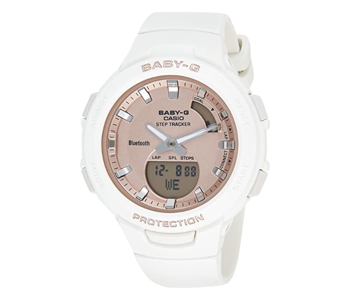 Casio BSA-B100MF-7ADR Baby G Analog-Digit Watch for Women - White - Zoom Image 1