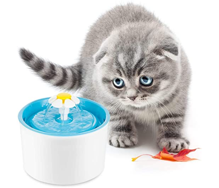 Galaxy Automatic 1.6Litre Electric Pet Water Fountain Drinking Bowl - White and Blue - Zoom Image 3