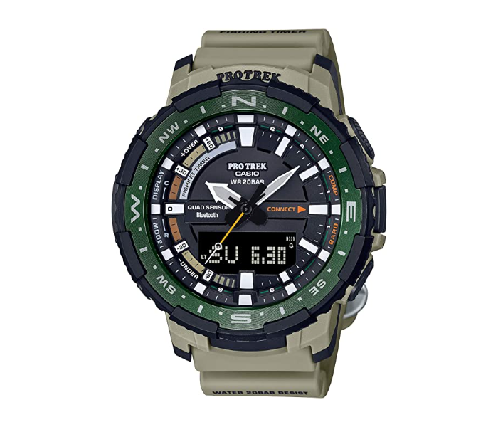 Casio PRT-B70-5DR ProTrek Analog-Digital Watch for Men - Khaki - Zoom Image