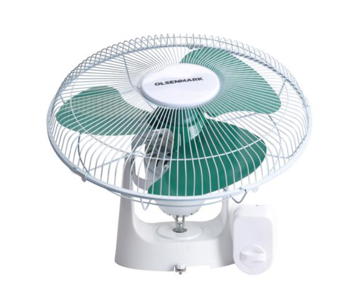 Olsenmark OMF1840 3 Leaf Blade 16 Inch Orbit Fan - White and Green - Zoom Image