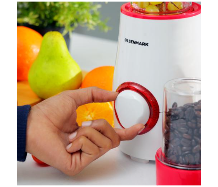 Olsenmark OMSB2434 300 Watts 3-in-1 Personal Super Blender - White and Red - Zoom Image 6